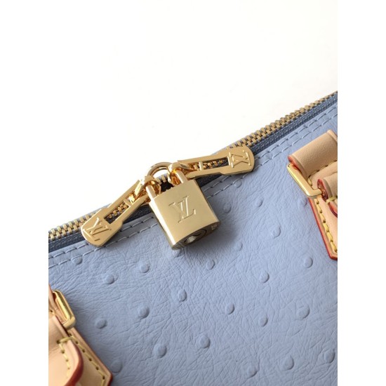 Replica AAA Borsa Louis Vuitton Speedy Soft 30 M89688 struzzo blu Copia Perfetta Borsa Louis Vuitton Speedy Soft 30 M89688 struzzo blu Imitazione Falsa