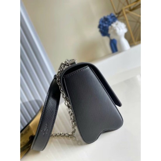 Migliore Repliche Louis Vuitton Twist MM M50282 Nero Economiche Outlet Online