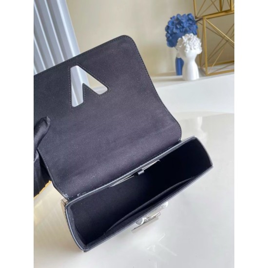 Migliore Repliche Louis Vuitton Twist MM M50282 Nero Economiche Outlet Online