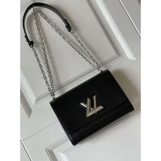 Migliore Repliche Louis Vuitton Twist MM M50282 Nero Economiche Outlet Online