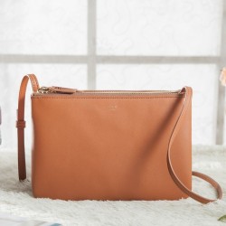 Replica Borse Celine Piccolo Trio Crossbody In Brown in pelle di vitello