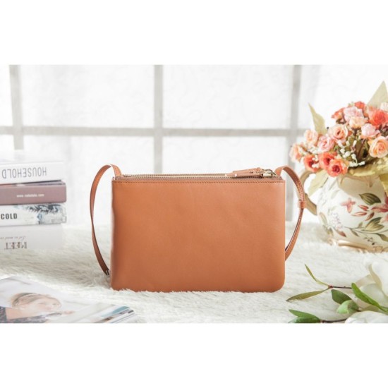 Replica Borse Celine Piccolo Trio Crossbody In Brown in pelle di vitello