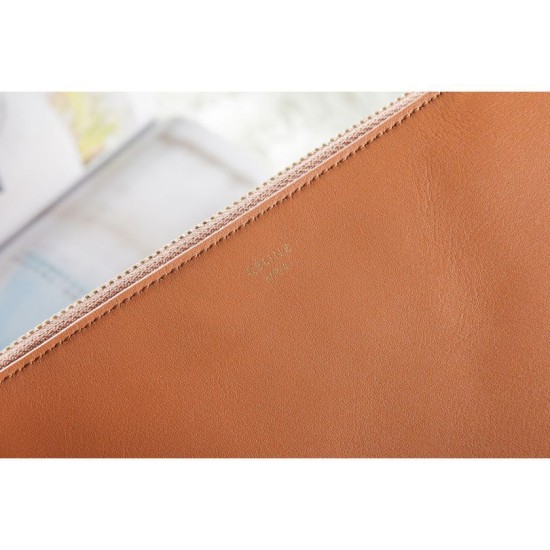 Replica Borse Celine Piccolo Trio Crossbody In Brown in pelle di vitello