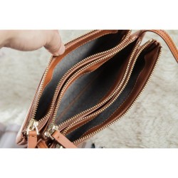 Replica Borse Celine Piccolo Trio Crossbody In Brown in pelle di vitello