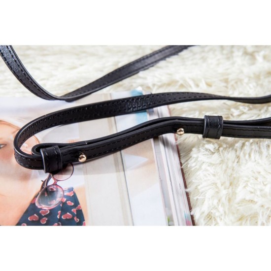 Replica Borse Celine Piccolo Trio Crossbody In pelle di vitello nera