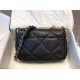 Replica Borsa Large 19 in lana tweed con patta AS1162 AS1160 Nero