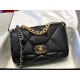 Replica Borsa Large 19 in lana tweed con patta AS1162 AS1160 Nero