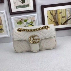 Replica Borse GG Marmont Matelassé Mini 446744 Bianca
