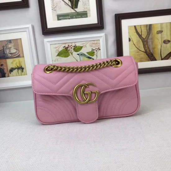 Replica Borse GG Marmont Matelassé Mini 446744 Rosa