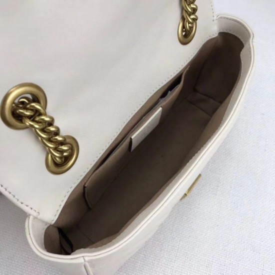 Replica Borse GG Marmont Matelassé Mini 446744 Bianca Replica Borse GG Marmont Matelassé Mini 446744 Bianca