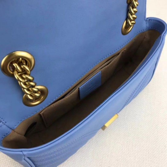 Replica Borse GG Marmont Matelassé Mini 446744 Blu Replica Borse GG Marmont Matelassé Mini 446744 Blu