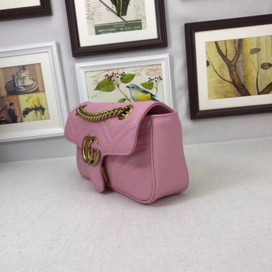 Replica Borse GG Marmont Matelassé Mini 446744 Rosa