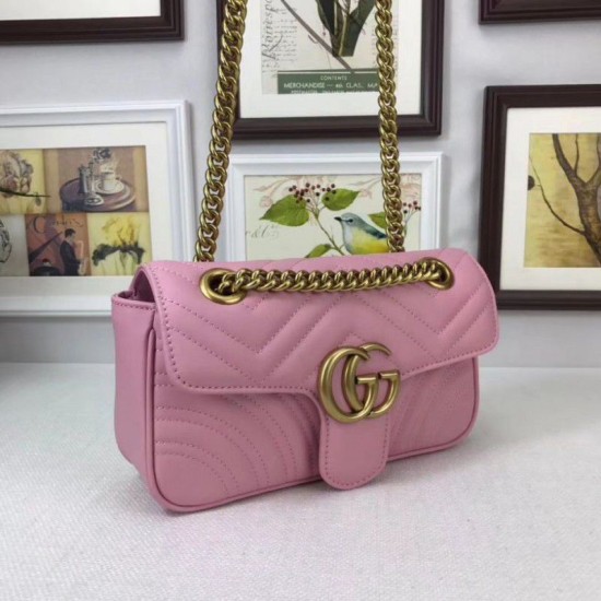 Replica Borse GG Marmont Matelassé Mini 446744 Rosa