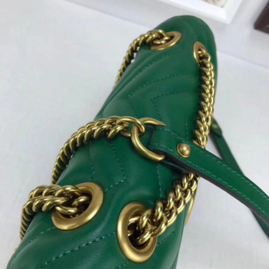Replica Borse GG Marmont Matelassé Mini 446744 Verde