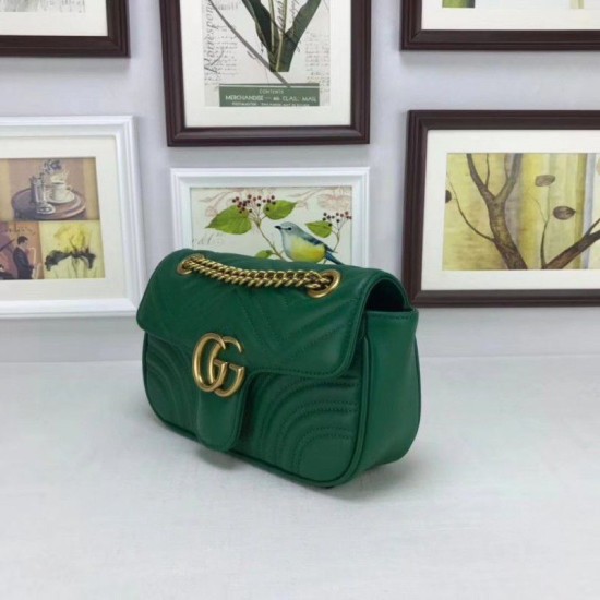 Replica Borse GG Marmont Matelassé Mini 446744 Verde