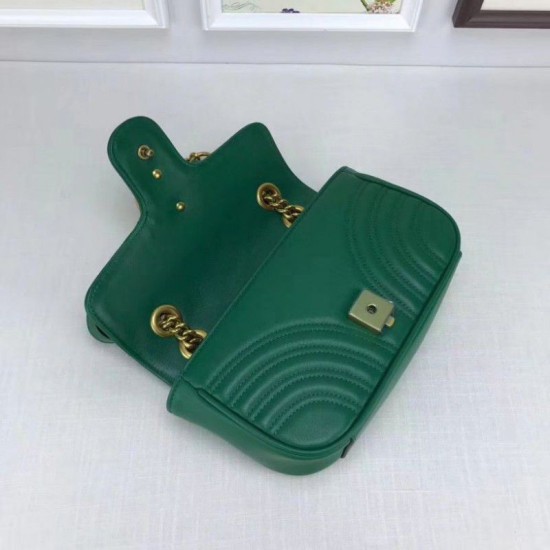 Replica Borse GG Marmont Matelassé Mini 446744 Verde