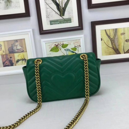 Replica Borse GG Marmont Matelassé Mini 446744 Verde