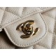 Replica Medium Classic Caviar Flap Borse A1112 Albicocca Argento / Hardware d'oro