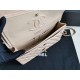 Replica Medium Classic Caviar Flap Borse A1112 Albicocca Argento / Hardware d'oro