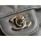 Replica Medium Classic Caviar Flap Borse A1112 Grigio Argento / Hardware d'oro