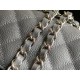 Replica Medium Classic Caviar Flap Borse A1112 Grigio Argento / Hardware d'oro