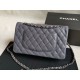 Replica Medium Classic Caviar Flap Borse A1112 Grigio Argento / Hardware d'oro