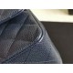 Replica Medium Classica Caviar Flap Borse A1112 Blu Argento / Hardware d'oro
