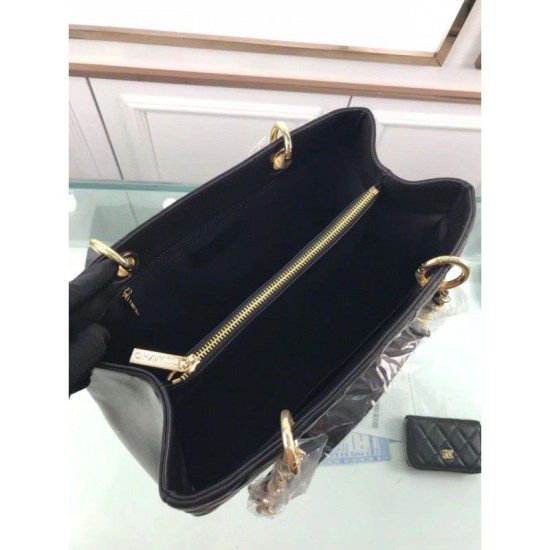 Replica GST Shopping Tote Borse pelle di agnello A50995 Nero