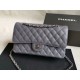 Replica Medium Classic Caviar Flap Borse A1112 Grigio Argento / Hardware d'oro
