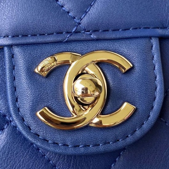 Replica Borsa piccola con patta con manico superiore AS2680 blu