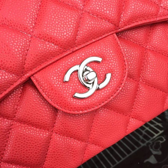 Replica Jumbo Classic Flap Borse pelle Caviar Rossa A1113 Replica Jumbo Classic Flap Borse pelle Caviar Rossa A1113