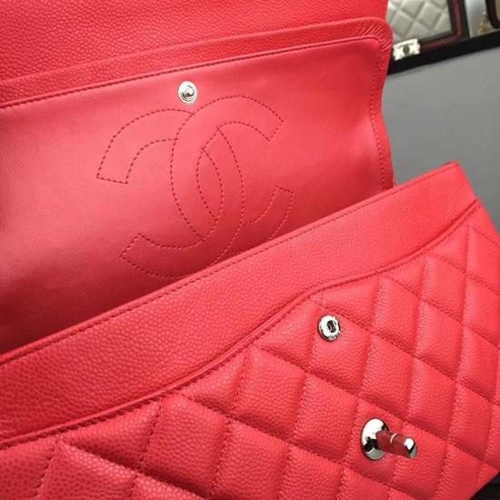 Replica Jumbo Classic Flap Borse pelle Caviar Rossa A1113 Replica Jumbo Classic Flap Borse pelle Caviar Rossa A1113