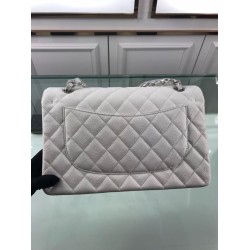 Replica Jumbo Classic Flap Borse pelle Caviar A1113 Bianca Replica Jumbo Classic Flap Borse pelle Caviar A1113 Bianca