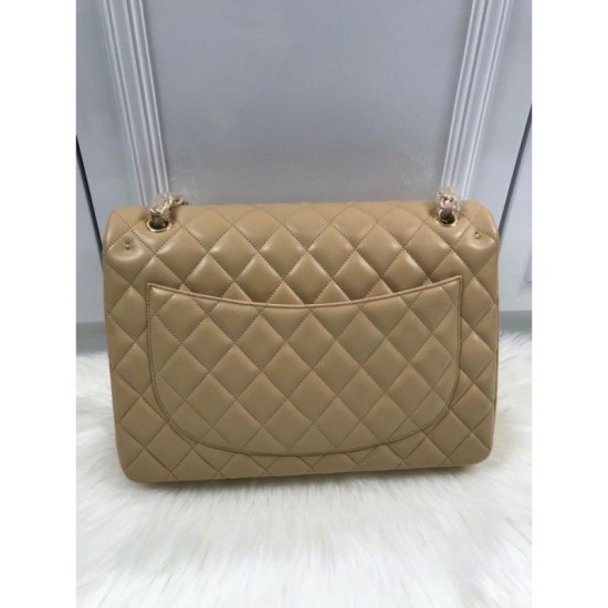 Replica Borsa Classic Maxi Flap borsa  A58601 Albicocca in pelle di agnello