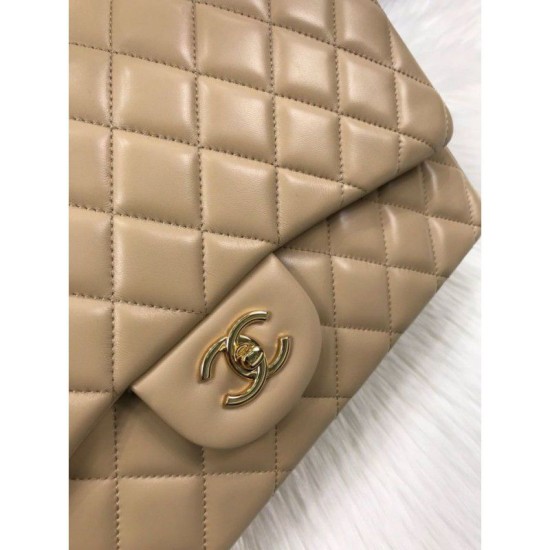 Replica Borsa Classic Maxi Flap borsa  A58601 Albicocca in pelle di agnello
