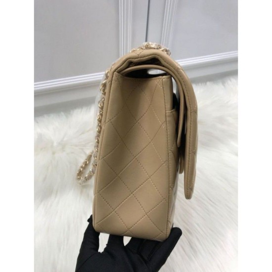 Replica Borsa Classic Maxi Flap borsa  A58601 Albicocca in pelle di agnello