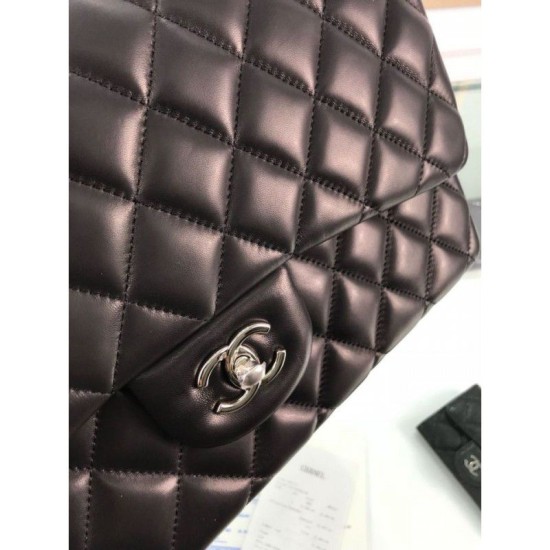 Replica Classic Maxi Flap Borsa Jumbo A58601 Pelle di agnello Nera