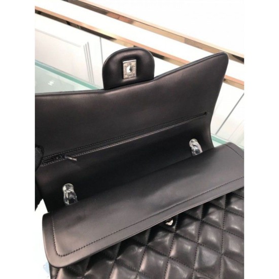 Replica Classic Maxi Flap Borsa Jumbo A58601 Pelle di agnello Nera
