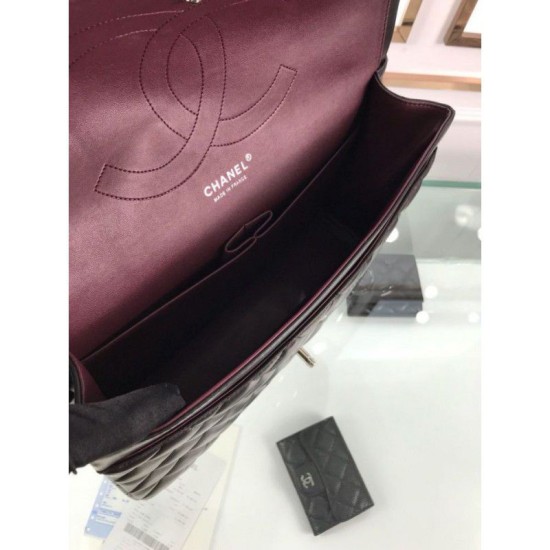 Replica Classic Maxi Flap Borsa Jumbo A58601 Pelle di agnello Nera
