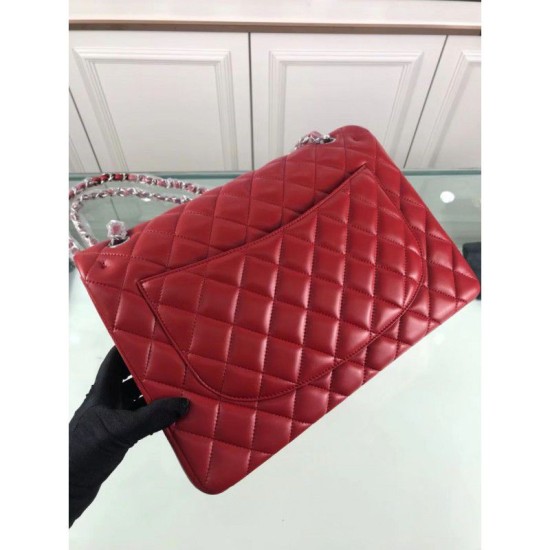 Replica Classic Maxi Flap borsa  Jumbo A58601 Pelle di agnello rossa