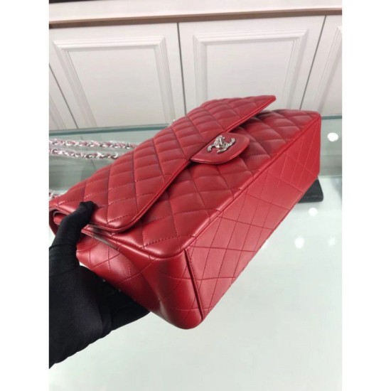 Replica Classic Maxi Flap borsa  Jumbo A58601 Pelle di agnello rossa