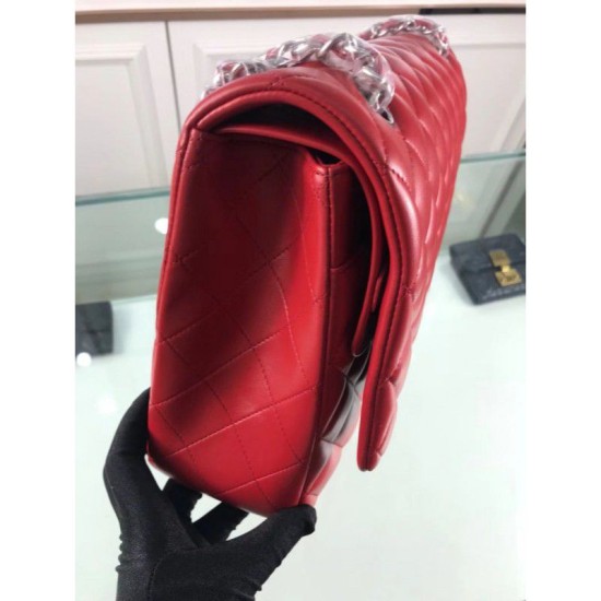 Replica Classic Maxi Flap borsa  Jumbo A58601 Pelle di agnello rossa