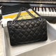 Replica Borsa Classic Flap Piccolo A1117 Nero Argento Hardware
