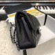 Replica Borsa Classic Flap Piccolo A1117 Nero Argento Hardware