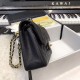 Replica Borsa Classic Flap piccola A1117 in pelle caviale Nera