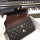 Replica Borsa Classic Flap piccola A1117 in pelle caviale Nera