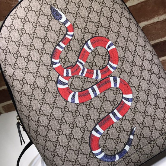 Replica Snake Print GG Supreme Backpack 419584 Coffee