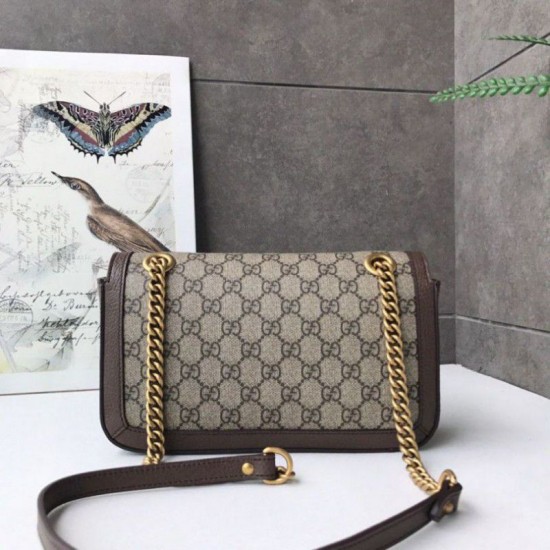 Replica Ophidia GG Mini borsa  Marmont Matelasse 443497 Caffè