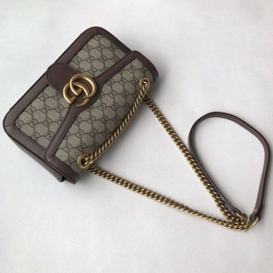 Replica Ophidia GG Mini borsa  Marmont Matelasse 443497 Caffè