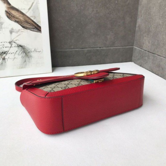 Replica Ophidia GG Mini borsa  Marmont Matelasse 443497 Rosso